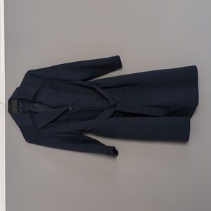 Navy blue trench coat